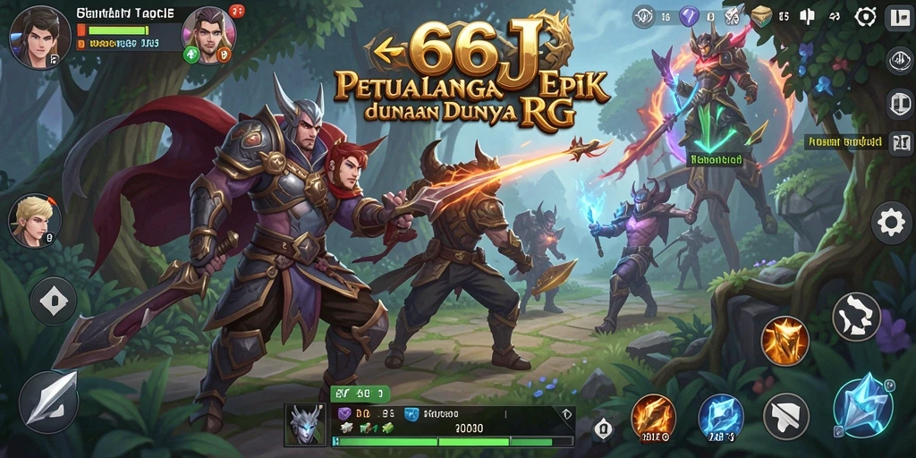 Tampilan gameplay RPG yang mendebarkan dan penuh aksi.