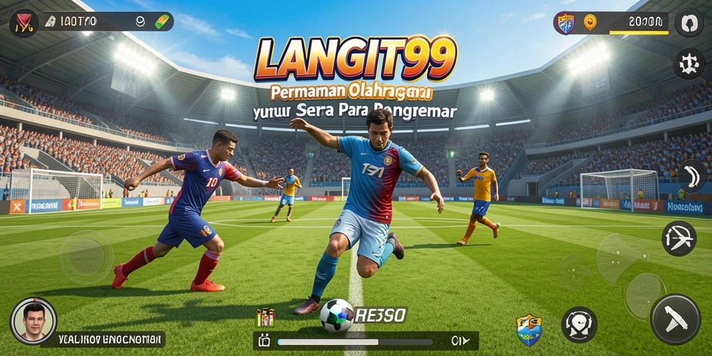 Screenshot LANGIT99 menampilkan aksi seru dalam pertandingan olahraga.