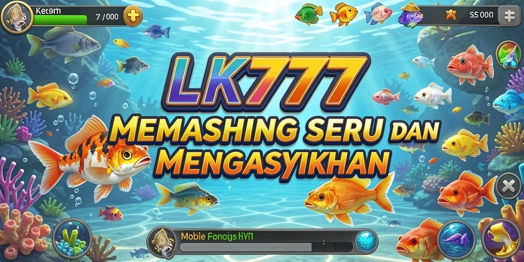 Tampilan gameplay LK777 yang menarik saat memancing di lokasi eksotis.