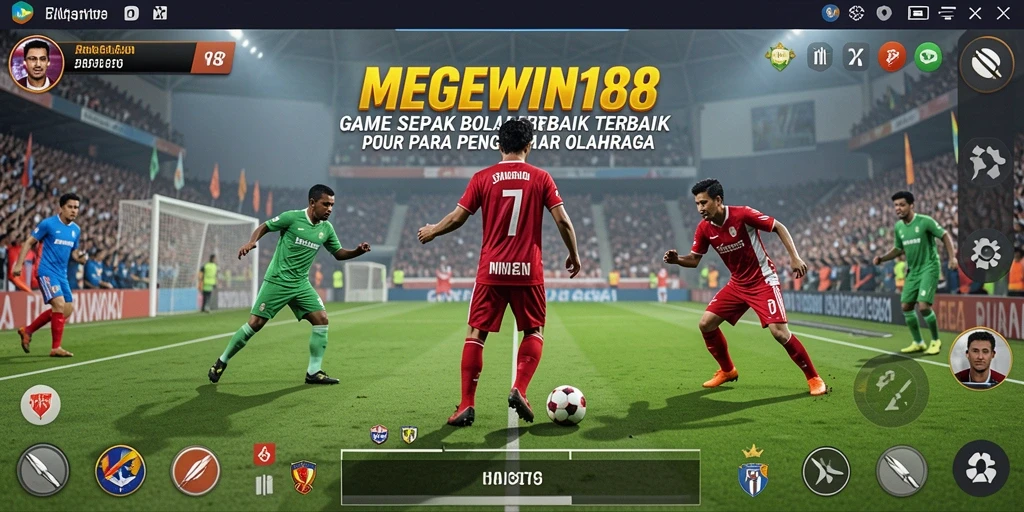 Gameplay menarik dari MEGEWIN188 dengan aksi sepak bola seru.
