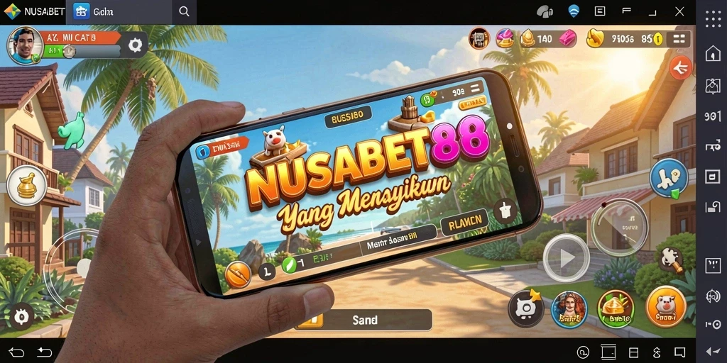 Tampilan gameplay NUSABET88 yang menarik dan penuh warna.
