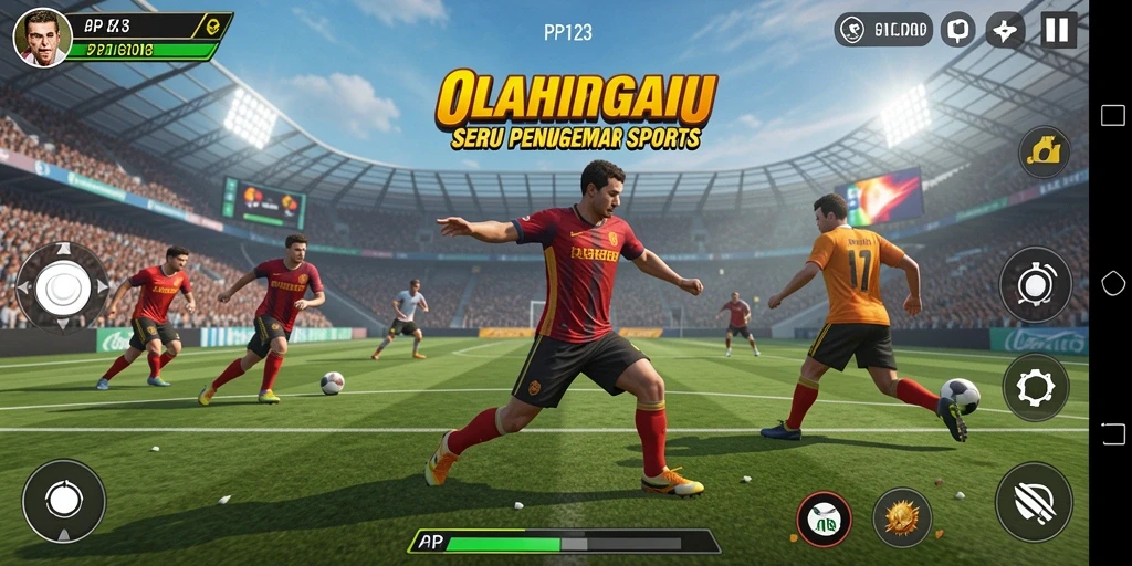 Tampilan gameplay PP123 menampilkan pertarungan seru dalam olahraga virtual.