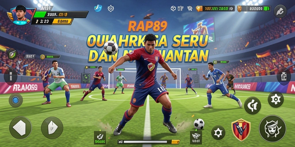 Screenshot gameplay RAP89 menunjukkan aksi seru dalam olahraga.
