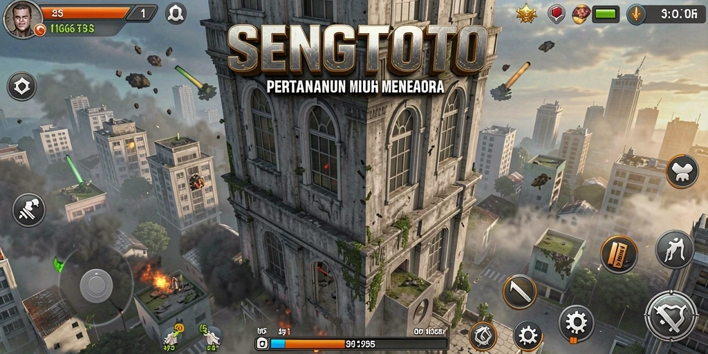 Penggambaran gameplay SENGTOTO yang menakjubkan di Tower Defense.