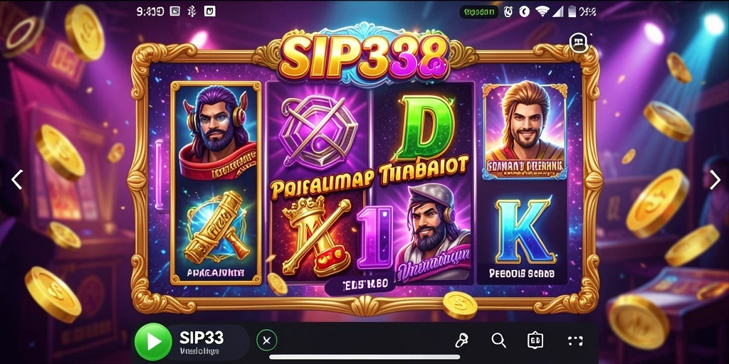 Screenshot gameplay SIP33 menampilkan putaran slot yang mendebarkan.