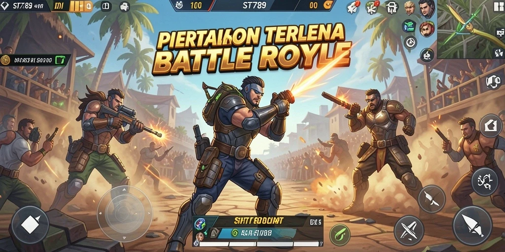 Tampilan gameplay menegangkan dari ST789 dalam pertempuran Battle Royale.