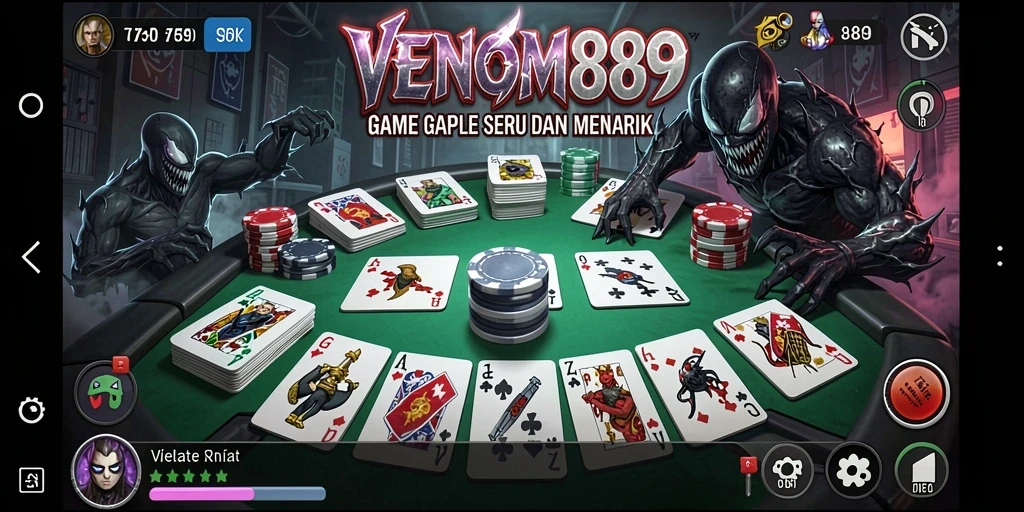 Tampilan gameplay Gaple yang seru dan menantang di VENOM889.